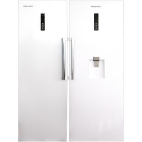 تصویر یخچال فریزر دوقلو 36 فوت هیمالیا مدل آیس ایج سفید چرم himalia twin fridge freezer 36 foot model Ice Age