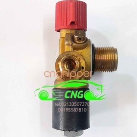 تصویر شیر مخزن سی ان جیEF7 برقی رزوه استوانه ای cng Cylindrical thread electric CNG tank valve