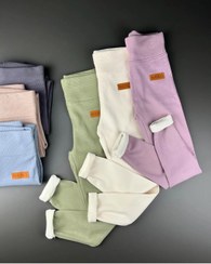 تصویر لگ سیملس زنانه مدل 0122 کبریتی توکرکی رنگ مشکی 