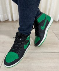 تصویر کفش مخصوص دویدن و بسکتبال مدل Air Jordan - سبز مشکی / 4 Air Jordan