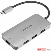 تصویر هاب 4 پورت تارگوس مدل Model Targus USB hub USB-C to Port USB-A ACH226 (ویتنام) (آکبند بدون جعبه) 