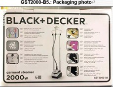 تصویر بخارگر ایستاده بلک اندکر مدل GST2000-B5همراه یک اتو بخار Black&decker GST2000-B5