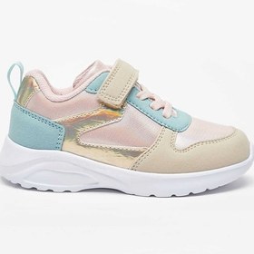 تصویر کفش ورزشی پنل‌دار با بسته شدن چسبی برند flora bella by shoexpress Panelled Sports Shoes with Hook and Loop Closure