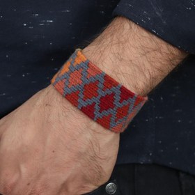 تصویر دستبند گلیمی غروب 