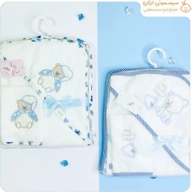 تصویر حوله کلاه دار دو تیکه 