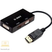 تصویر تبدیل DISPLAY TO DVI+HDMI+VGA دی نت D-NET 