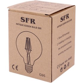 تصویر لامپ ادیسونی حبابی SFR Antique G95 E27 8W SFR Antique G95 Edison Bulb Lamp E27 8W