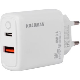 تصویر شارژر دیواری کلومن مدل KC-H11۵ به همراه کابل Type-C Koluman KC-H11۵ Wall Charger with Type-C Cable