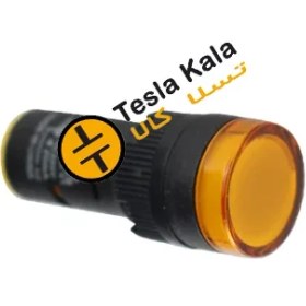 تصویر چراغ سیگنال تابلویی LED 22mm ولتاژ خاص ac-dc در رنگ زرد 