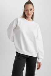 تصویر سویشرت بند دار طرح دار زنانه | دفاکتو Defacto A4177AX23WN 