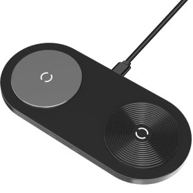 تصویر پد شارژر بی‌سیم دوگانه پاورلوژی مدل Powerology Dual Wireless Charger 