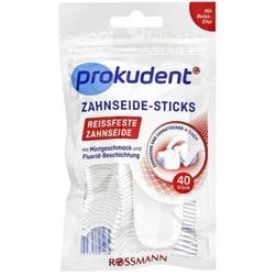 تصویر نخ دندان و خلال موم دار 40 عدد اورجینال Prokudent 