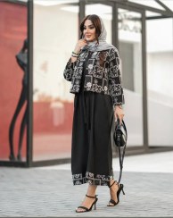 تصویر سرافن و کت مجلسی سوزندوزی 