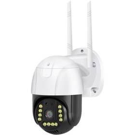 تصویر دوربین 3مگاپیکسل چرخشی سیم کارتی دید در شب رنگی V380 minispeed dome P20 wireless v380 smart camera ,warmlight, waterproof