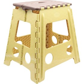 تصویر چهارپایه ناصر پلاستیک مدل تاشو کد YP-517 - کرم 