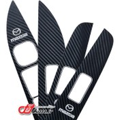 تصویر کاور قاب شیشه بالابر مزدا 3 قدیم - کربن مشکی - کد 10866 