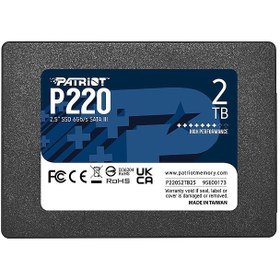 تصویر اس اس دی P220 اینترنال ۲ ترابایت پاتریوت ۲.۵ اینچ Patriot P220 2TB SATA III 2.5 Internal SSD