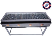 تصویر کباب پز آهنی 2 متری دهنه 45 برند وین شف 2-Meter Iron Kebab Grill with 45 cm Width Win Chef Brand