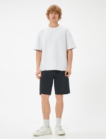 تصویر شورت و شلوارک مردانه صورتی کوتون | 4SAM40025MK اورجینال 