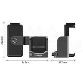 تصویر هولدر و نگهدارنده پاکت 3 کنار موبایل و سه پایه - DJI OSMO Pocket 3 HEPAIL Extended Phone For DJI OSMO Pocket 3 HEPAIL Extended Phone Holder Adapter Protection Bezel