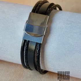 تصویر دستبند چرم مردانه کد DM001 