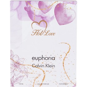 تصویر ادو پرفیوم زنانه مدل ایفوریا کالوین کلین حجم 100 میل هات لاو Hot Love Euphoria Calvin Klein Eau De Parfum For Women 100 ml