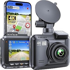 تصویر دوربین داشبورد ماشین WiFi GPS ساخته شده در ضبط دوربین داشبورد ماشین WiFi GPS Rove R2-4K Dash Cam Built in WiFi GPS Car Dashboard Camera Recorder