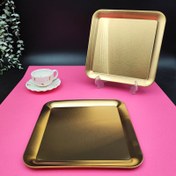 تصویر سینی مربع استیل یونیک پلاس 