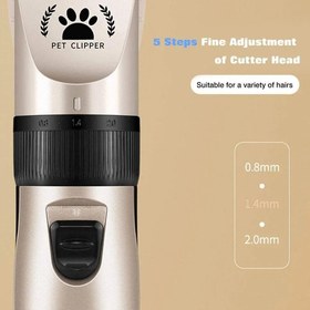 تصویر ماشین اصلاح شارژی بی صدا حیوانات خانگی(سگ و گربه) برند ZJJJD Rechargeable Dog Clipper Mute Electric Cat Clipper, with 4 Combs, Suitable for Hair Clipper for Dogs and Cats Dog Grooming Kit Dog Grooming Clippers Dog Clippers Professional for Thick Hair