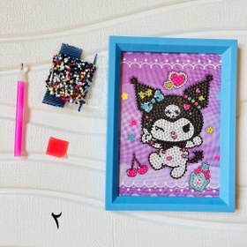 تصویر نقاشی الماسی مدل ۳ قاب دار 