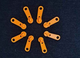 تصویر سرزیپ پلاستیکی نمره 5 رنگ نارنجی 