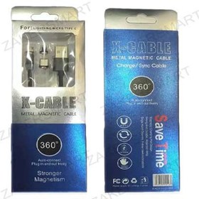 تصویر کابل شارژ مغناطیسی 3 سر X-Cable Magnetic 360° 