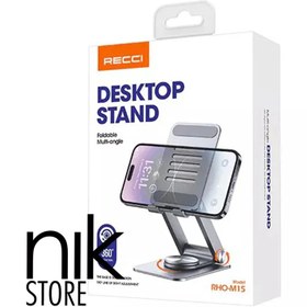 تصویر هولدر رومیزی موبایل رسی مدل RHO-M۱۵ Mobile Desktop Holder Recci M۱۵