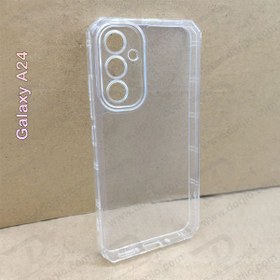 تصویر گارد ژله ای شفاف ایربگ دار با محافظ دوربین Samsung Galaxy A24 4G Samsung Galaxy A24 4G Jelly TPU Clear ShockProof Case With Camera Protector