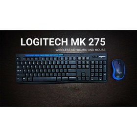 تصویر کیبورد و ماوس بی‌سیم لاجیتک مدل MK275 با حروف فارسی ا Logitech MK275 Wireless Keyboard and Mouse Logitech MK275 Wireless Keyboard and Mouse