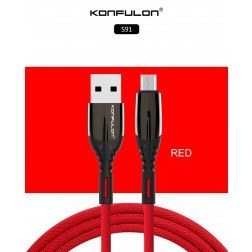 تصویر کابل 1 متری Micro USB کانفلون S91 Konfulon S91 1m USB to Micro USB Cable