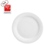 تصویر بشقاب تخت غذاخوری چینی زرین سفید (سایز 25) Zarin Iran Hotel-49 White 1 Piece Porcelain Dessert-Plate 25