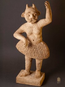 تصویر تندیس دیو رقصان پاپیه ماشه (دست ساخته از خمیر کاغذ)