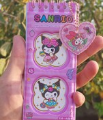 تصویر دفترچه یادداشت کرومی برچسب دار 