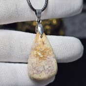 تصویر گردن آویز سنگ طبیعی فسیل مرجان معدنی کد 33320 