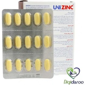 تصویر قرص ویتامین یونی زینک 15 میلی گرمی آبیان 60 عددی ا Abian Darou - Uni Zinc 15 mg Tablets 60 Tabs Abian Darou - Uni Zinc 15 mg Tablets 60 Tabs