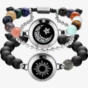 تصویر دستبند هوشمند توتو مدل خورشید و ماه با ۱۴ نوع مهره طبیعی 