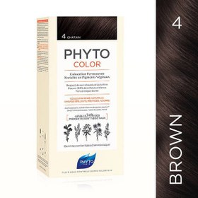 تصویر رنگ مو فیتو قهوه ای طبیعی 4 بدون آمونیاک ا 4 Phyto Color Chataine 4 Phyto Color Chataine