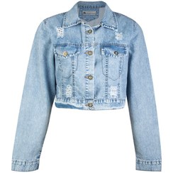 تصویر کت جین زنانه و دخترانه آبی 