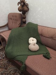 تصویر شال مبل ساده ۲۰۰×۱۷۰ سانتی‌متر پارچه‌ای شیک و مقاوم برای مبلمان و کاناپه - سبز 