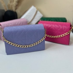 تصویر کیف دوشی زنانه چرمی ZARA مدل زنجیری همراه بند بلند چرمی ZARA BAG