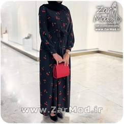 تصویر پیراهن زنانه گیلاسی تابستانه 