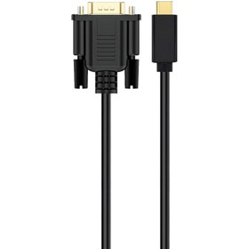 تصویر کابل تبدیل Type-C به VGA کی نت K-CO30 طول 1.8 متر K-net K-CO30 Type-C to VGA 1.8m Cable