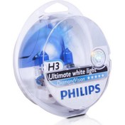 تصویر لامپ هالوژن گازی H3 مدل دیاموند ویژن – فیلیپس Philips H3 Diamond Vision lamp