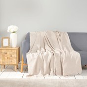 تصویر پتو رو مبلی کاراجاهوم Bety بژ 210×170 سانتی 